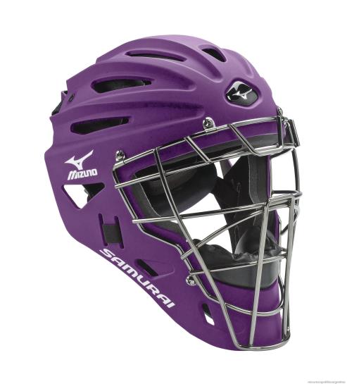 casco de receptor de béisbol samurai g4 juventud 4H0PZ944 accesorios morado(6060) Mizuno Argentina
