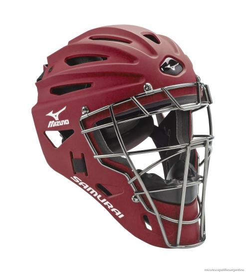 casco de receptor de béisbol samurai g4 juventud 4H0PZ945 accesorios granate(6868) Mizuno Argentina