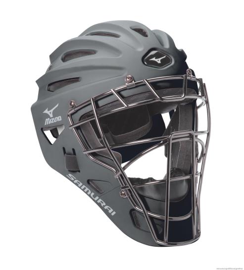 casco de receptor de béisbol samurai g4 unisexo 4H0PZ1058 accesorios gris(9191) Mizuno Argentina