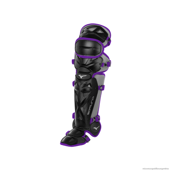 espinilleras de béisbol samurai 14.5" juventud 4H0PZ1107 accesorios negro-morado Mizuno Argentina