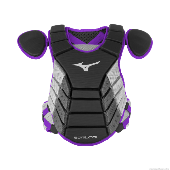 protector de pecho de béisbol samurai 14" juventud 4H0PZ871 accesorios negro-morado Mizuno Argentina
