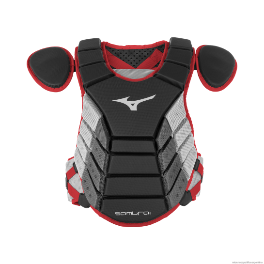 protector de pecho de béisbol samurai 15" unisexo 4H0PZ1113 accesorios cardenal negro Mizuno Argentina