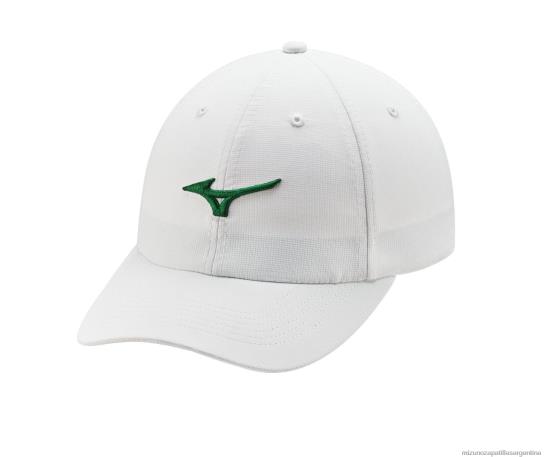 gorra de golf ligera y ajustable unisexo 4H0PZ441 accesorios blanco-verde(0040) Mizuno Argentina