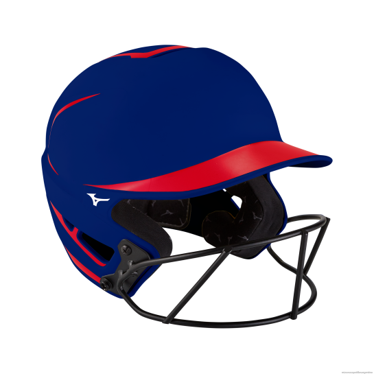 casco de bateo de softbol de lanzamiento rápido f6 unisexo 4H0PZ1819 accesorios rojo-azul marino(1051) Mizuno Argentina