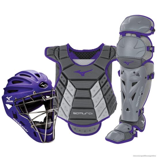 Juego de equipo de receptor samurai en caja (14-15") mujer 4H0PZ1758 accesorios gris-violeta Mizuno Argentina