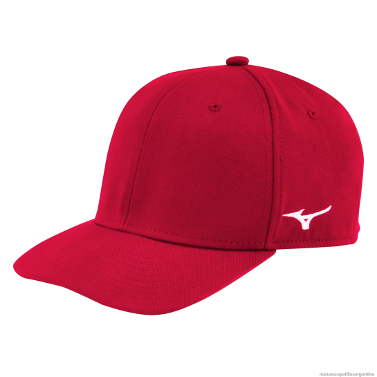 gorra profesional ajustada unisexo 4H0PZ533 accesorios rojo(1010) Mizuno Argentina