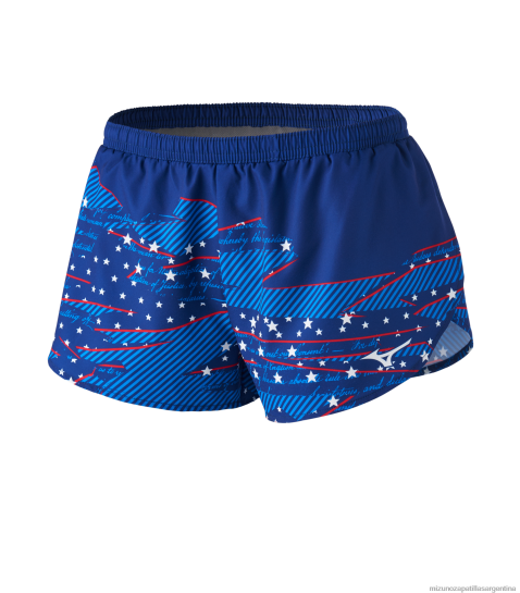 Pantalón corto imprimible de 2,5" mujer 4H0PZ268 vestir melocotón-azul (sm01) Mizuno Sports