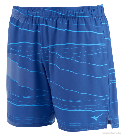 pantalón corto imprimible eco 7" hombres 4H0PZ324 vestir azul olímpico (ybyb) Mizuno Sports