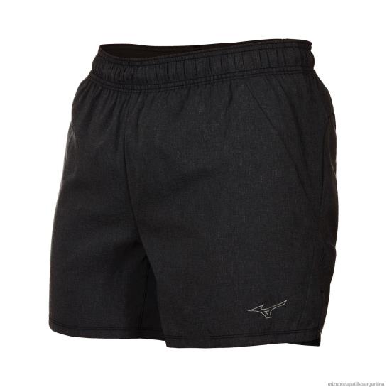 pantalón corto para correr alpha eco 5" hombres 4H0PZ332 vestir negro(9090) Mizuno Sports