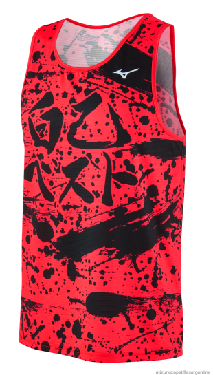 camiseta eco running imprimible hombres 4H0PZ354 vestir coral(pr60) Mizuno Sports