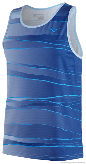 camiseta eco running imprimible hombres 4H0PZ355 vestir azul olímpico (ybyb) Mizuno Sports