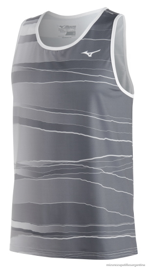 camiseta eco running imprimible hombres 4H0PZ356 vestir sombra tranquila (9i9i) Mizuno Sports