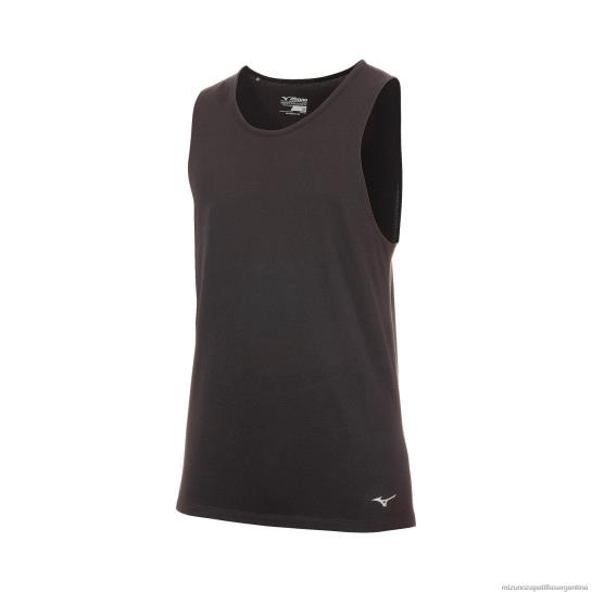 camiseta para correr infinito hombres 4H0PZ215 vestir negro(9090) Mizuno Sports