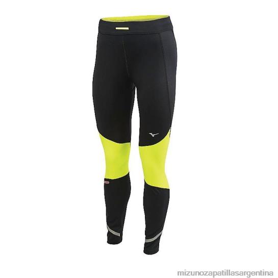 Mallas para correr estáticas y térmicas a prueba de viento. mujer 4H0PZ342 vestir amarillo negro Mizuno Sports