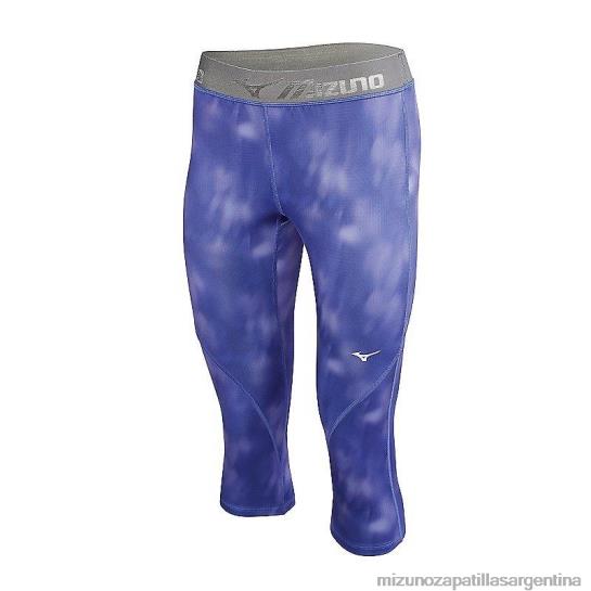 mallas deportivas con estampado 3/4 de impulso mujer 4H0PZ374 vestir jaspeadoazul real(5l5l) Mizuno Sports