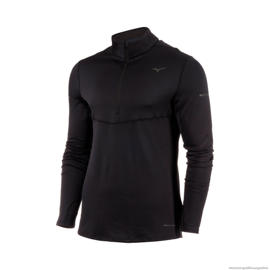 Breath Thermo Running media cremallera. hombres 4H0PZ285 vestir negro(9090) Mizuno Sports