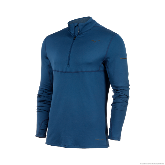Breath Thermo Running media cremallera. hombres 4H0PZ286 vestir alférez azul (5d5d) Mizuno Sports