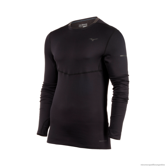 Breath Thermo Running manga larga hombres 4H0PZ292 vestir negro(9090) Mizuno Sports