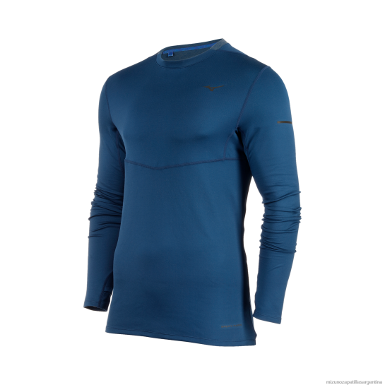 Breath Thermo Running manga larga hombres 4H0PZ293 vestir alférez azul (5d5d) Mizuno Sports