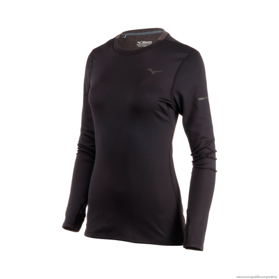 Breath Thermo Running manga larga mujer 4H0PZ295 vestir negro(9090) Mizuno Sports