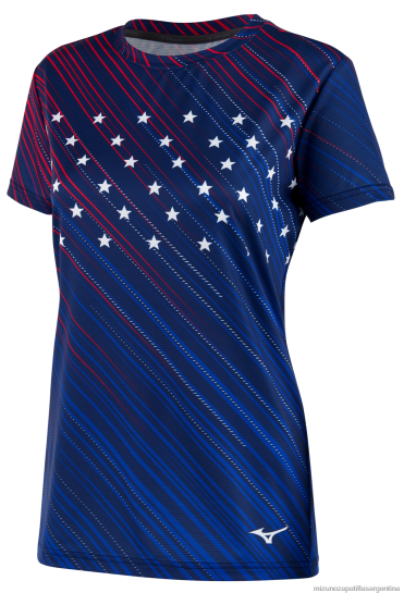 camiseta de running ecológica de manga corta imprimible mujer 4H0PZ339 vestir medievalazul(meme) Mizuno Sports