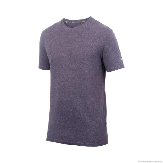 camiseta para correr de manga corta infinita hombres 4H0PZ212 vestir azul marino(5151) Mizuno Sports