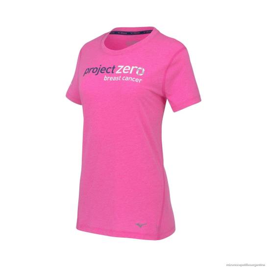 inspirar proyecto cero camiseta mujer 4H0PZ370 vestir rosa impactante (1m1m) Mizuno Sports