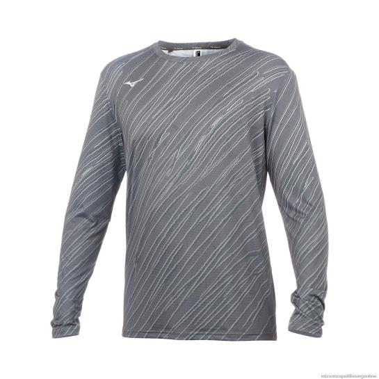 manga larga para correr imprimible hombres 4H0PZ254 vestir imán de corteza (pr51) Mizuno Sports