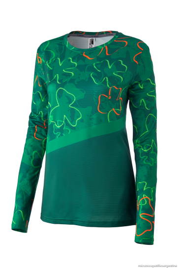 manga larga para correr imprimible mujer 4H0PZ251 vestir paddygreen(sm73) Mizuno Sports