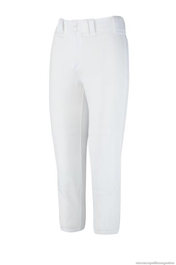 pantalón de softbol con cinturón mujer 4H0PZ1905 vestir blanco(0000) Mizuno Sports