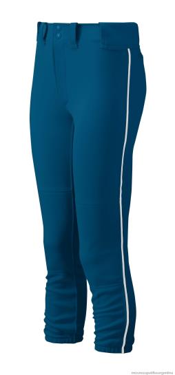 pantalón de softbol con ribetes y cinturón mujer 4H0PZ1895 vestir azul marino-blanco(5100) Mizuno Sports