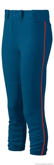 pantalón de softbol con ribetes y cinturón mujer 4H0PZ1896 vestir rojo marino(5110) Mizuno Sports