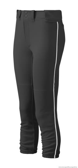 pantalón de softbol con ribetes y cinturón mujer 4H0PZ1897 vestir blanco-negro(9000) Mizuno Sports