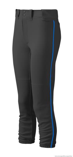 pantalón de softbol con ribetes y cinturón mujer 4H0PZ1899 vestir negro-real(9052) Mizuno Sports