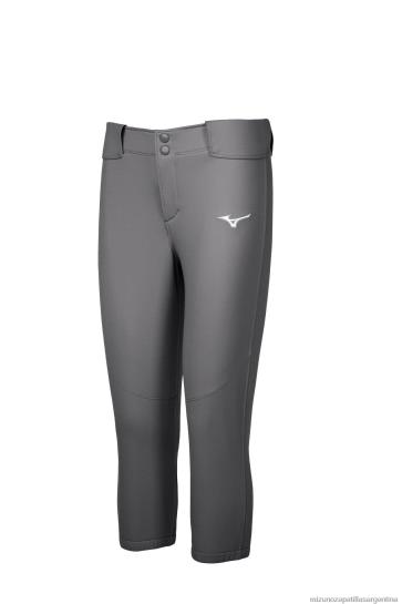 pantalón de softbol elástico con cinturón mujer 4H0PZ1889 vestir carbón(9292) Mizuno Sports