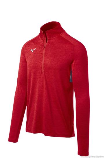 alfa 1/2 cremallera hombres 4H0PZ1326 vestir rojo(1010) Mizuno Sports