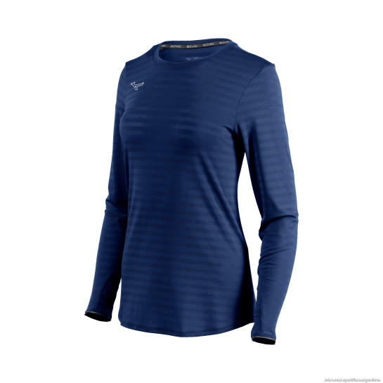 atlético eco manga larga mujer 4H0PZ2138 vestir azul marino(5151) Mizuno Sports