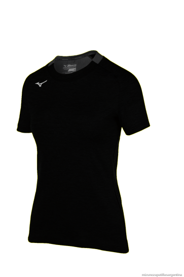 camiseta alfa de manga corta mujer 4H0PZ2079 vestir negro(9090) Mizuno Sports