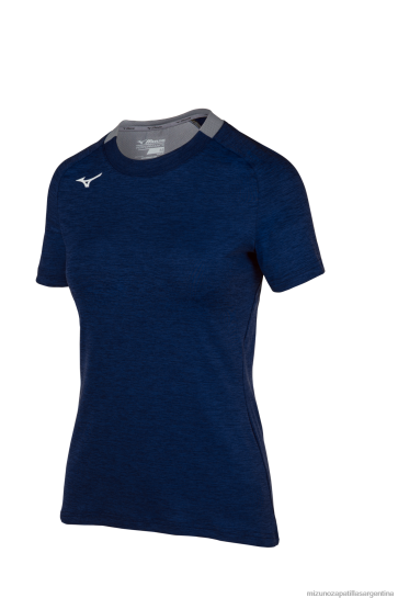 camiseta alfa de manga corta mujer 4H0PZ2081 vestir azul marino(5151) Mizuno Sports