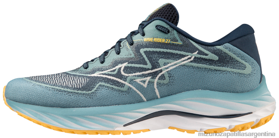 zapatilla para correr waverider 27 ssw hombres 4H0PZ11 zapatos adriáticoazul-blanco como la nieve(ad0d) Mizuno Zapatillas