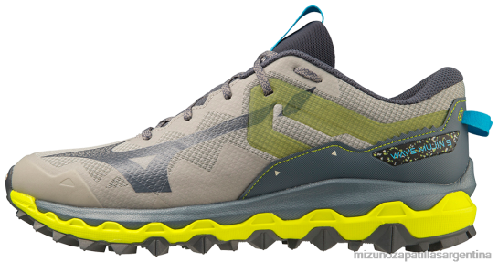 zapatilla trail running wave mujin 9 hombres 4H0PZ1 zapatos gris fantasma-azul degradado (9dre) Mizuno Zapatillas