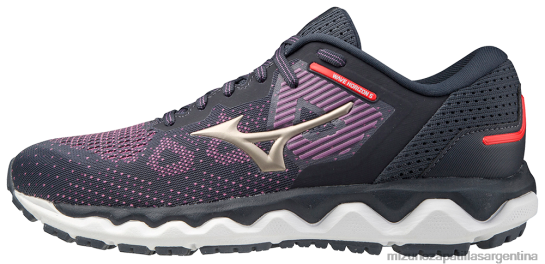 zapatillas para correr wave horizonte 5 mujer 4H0PZ176 zapatos popvioleta-platinooro(6c7a) Mizuno Zapatillas