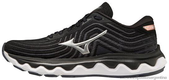 zapatillas para correr wave horizonte 6 mujer 4H0PZ127 zapatos negro-plata(9073) Mizuno Zapatillas