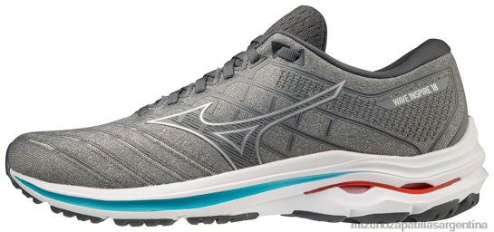 zapatillas para correr wave inspire 18 hombres 4H0PZ143 zapatos último gris-plata (ug73) Mizuno Zapatillas