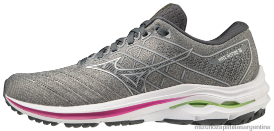 zapatillas para correr wave inspire 18 mujer 4H0PZ138 zapatos último gris-plata (ug73) Mizuno Zapatillas