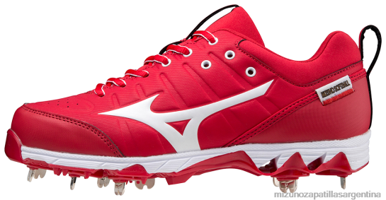 Taco de softbol de metal bajo Swift 7 de 9 puntas mujer 4H0PZ2155 zapatos rojo-blanco(1000) Mizuno Zapatillas