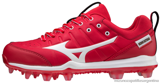 Taco de softbol moldeado Advanced Finch Elite de 5 TPU con 9 puntas mujer 4H0PZ2160 zapatos rojo-blanco(1000) Mizuno Zapatillas