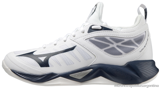 zapato de voleibol wave dimension mujer 4H0PZ2192 zapatos blanco-azul marino(0051) Mizuno Zapatillas