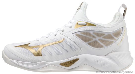 zapato de voleibol wave dimension mujer 4H0PZ2193 zapatos oro blanco(0074) Mizuno Zapatillas