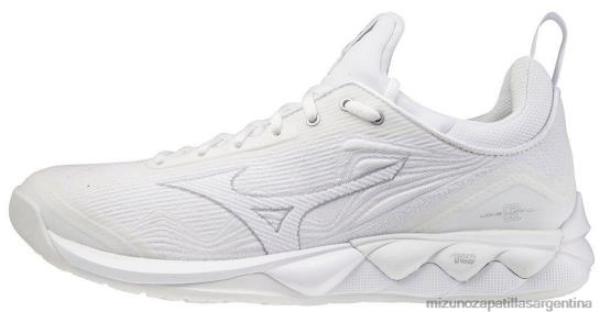 zapato de voleibol wave luminoso 2 mujer 4H0PZ2201 zapatos blanco-plata(0073) Mizuno Zapatillas
